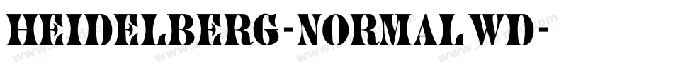 Heidelberg-Normal Wd字体转换